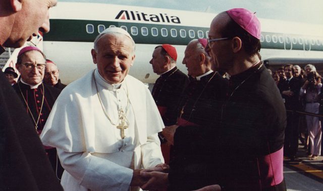 Pope John Paul II's welcome address at Gatwick Airport
