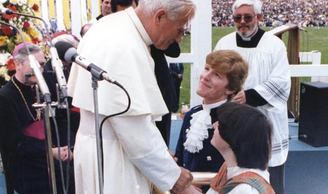 Pope John Paul II speaks to Scotland's young people
