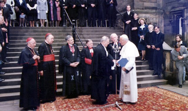 Pope John Paul II meets with leaders of Christian Churches